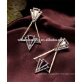 geometry triangle hanging ethnic diamond dangler earrings